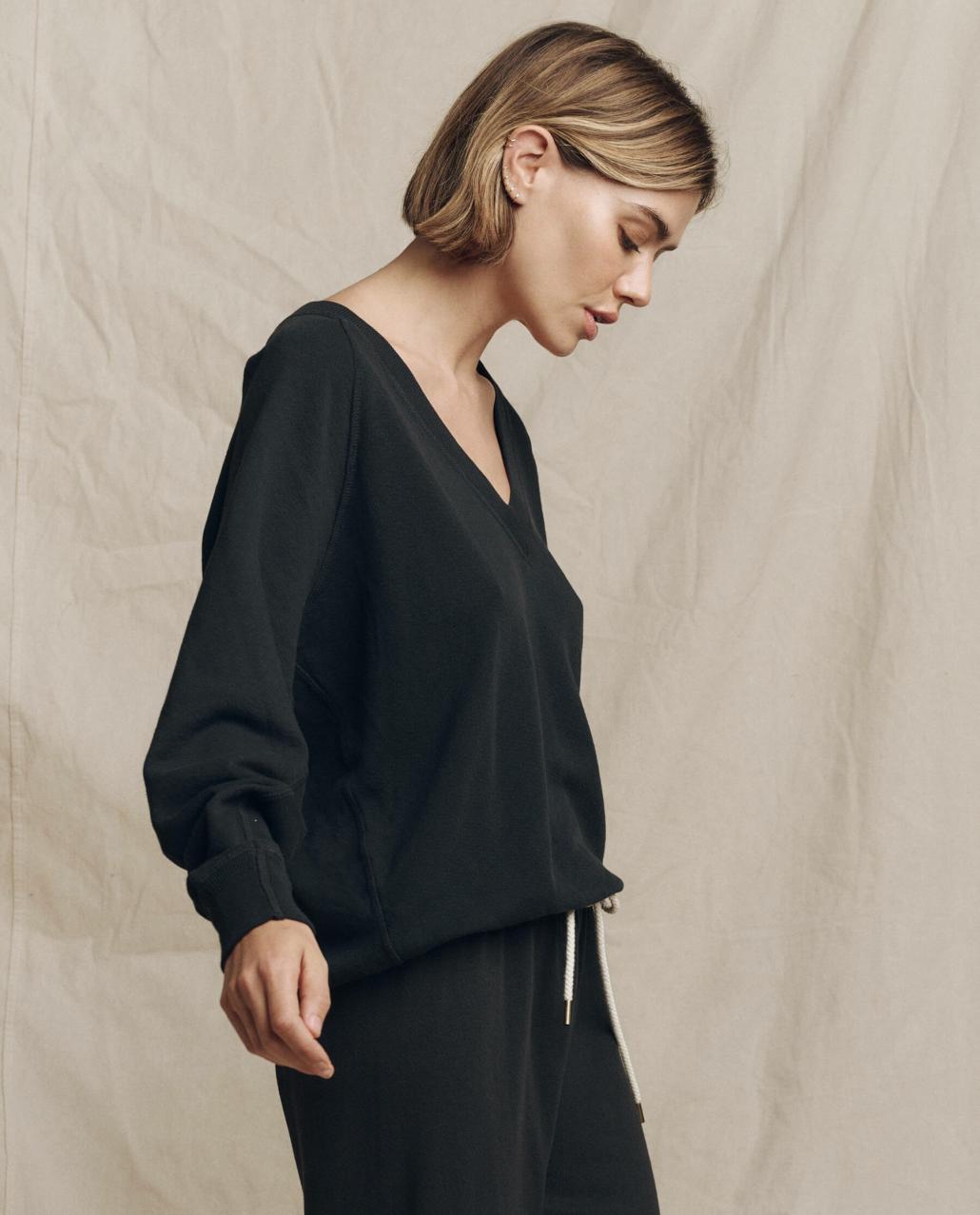 The Great. Sweatshirts | The V Almost Black - Women