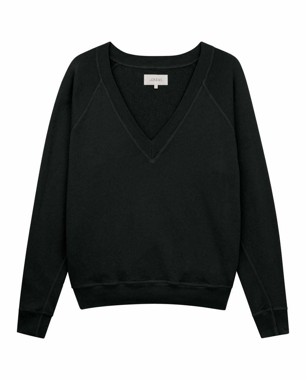 The Great. Sweatshirts | The V Almost Black - Women