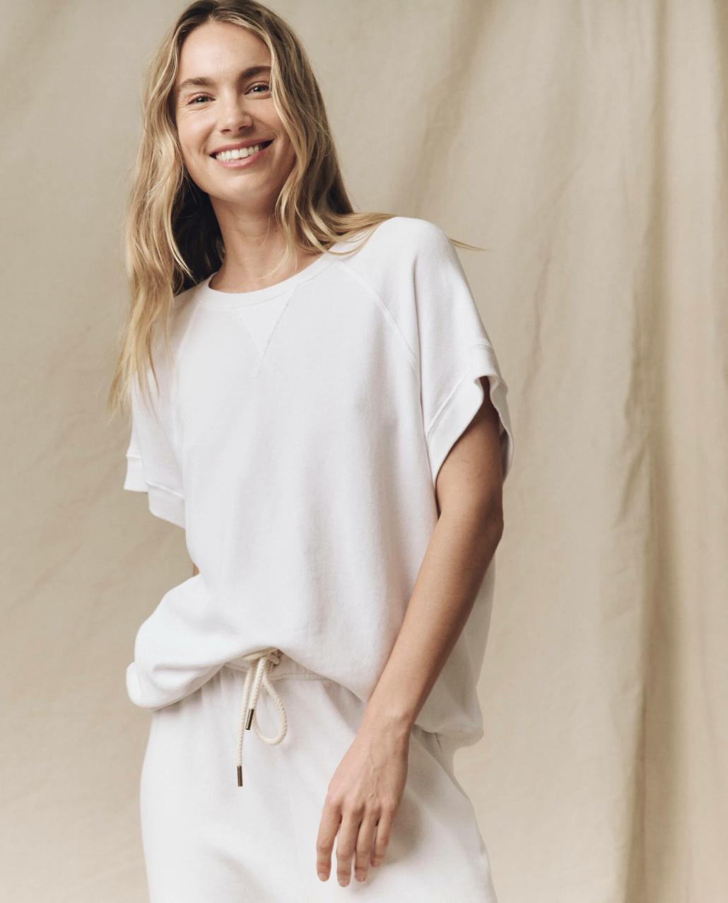 The Great. Sweatshirts | The Wedge Sweatshirt. Solid True White - Women