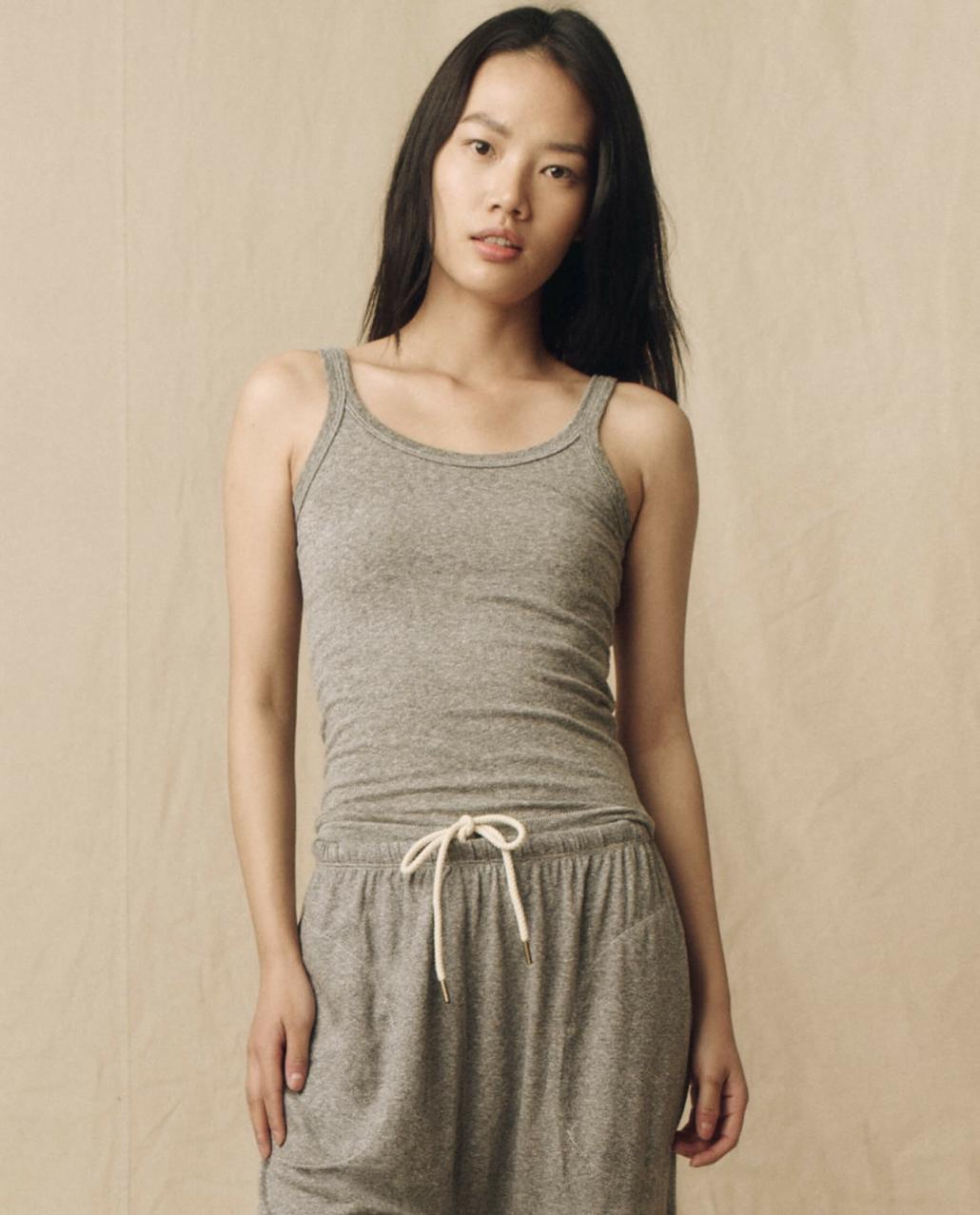 The Great. Tanks | The Slim Tank. Solid Heather Grey - Women