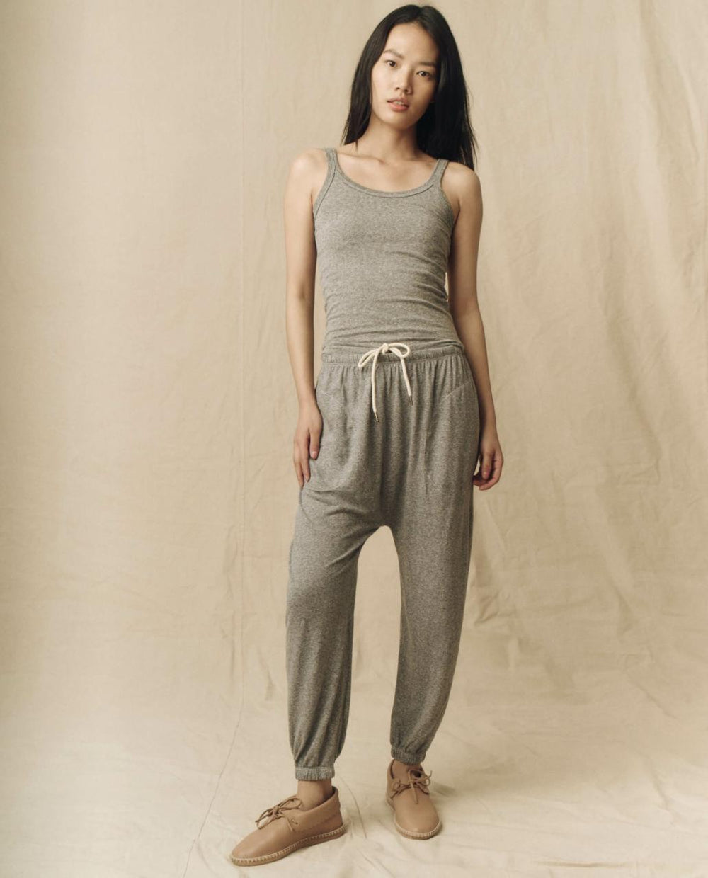 The Great. Tanks | The Slim Tank. Solid Heather Grey - Women