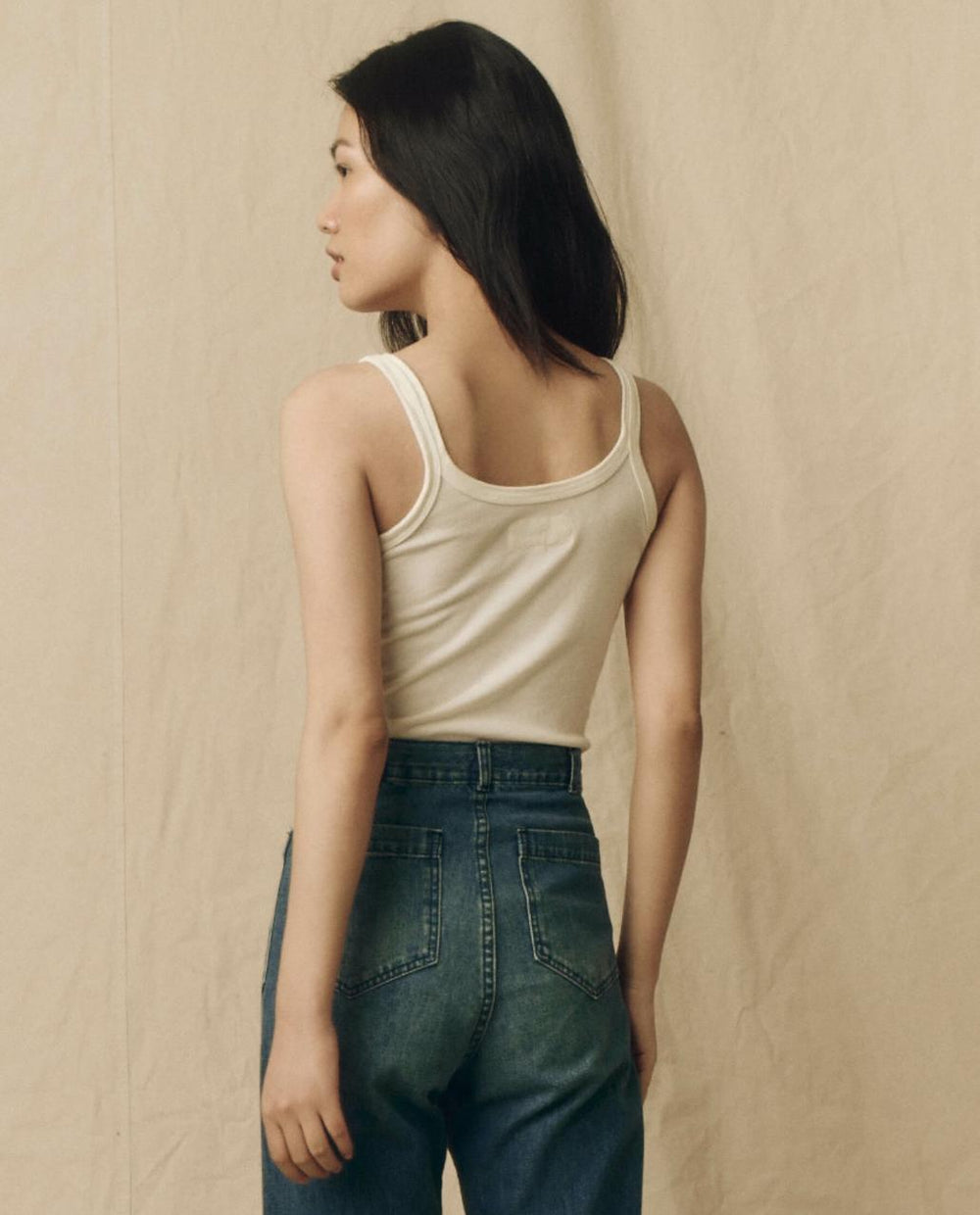 The Great. Tanks | The Slim Tank. Solid True White - Women