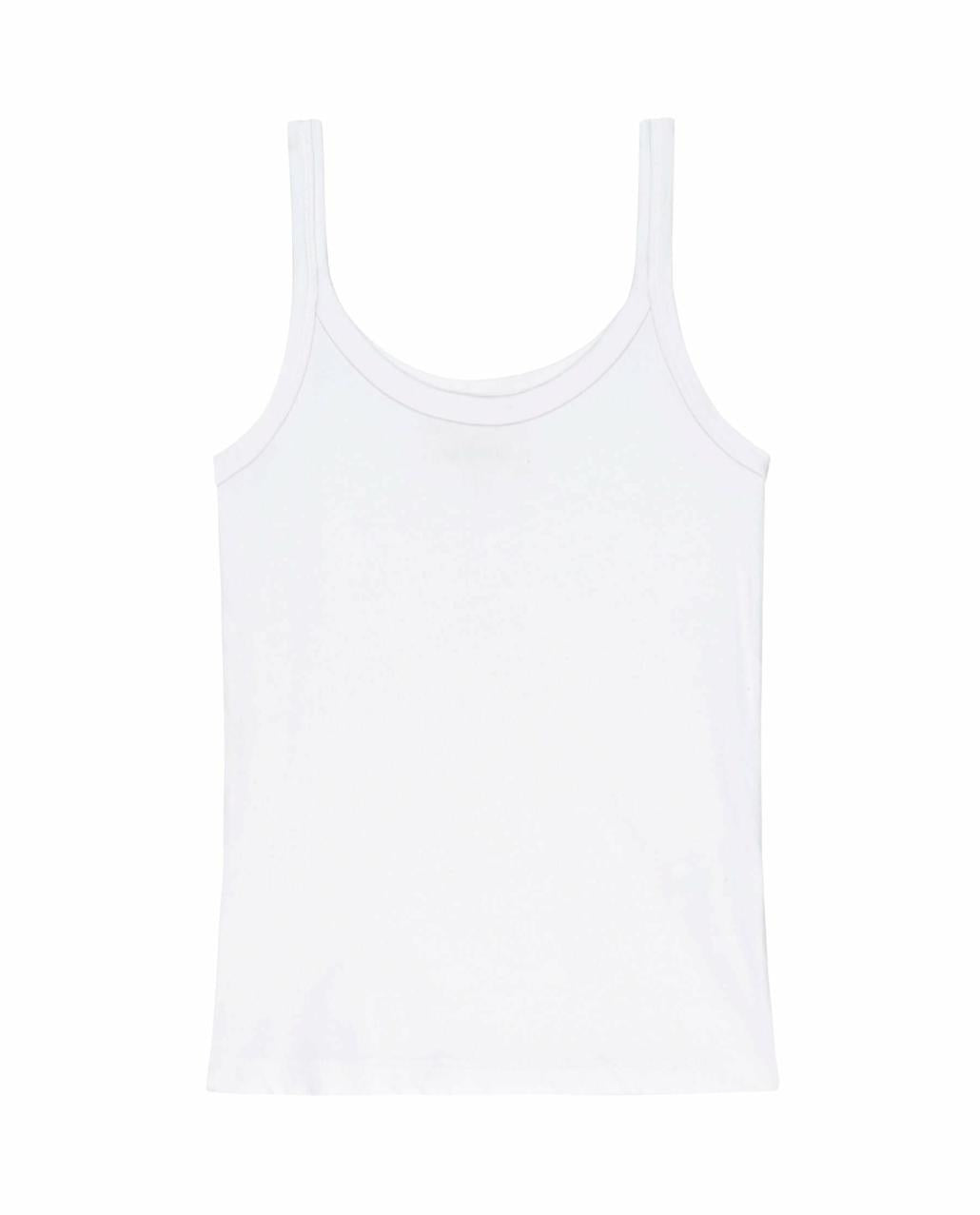 The Great. Tanks | The Slim Tank. Solid True White - Women