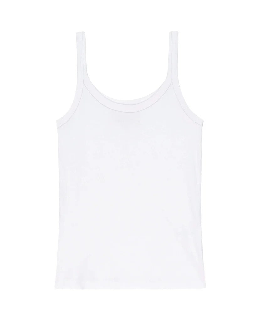 The Great. Tanks | The Slim Tank. Solid True White - Women