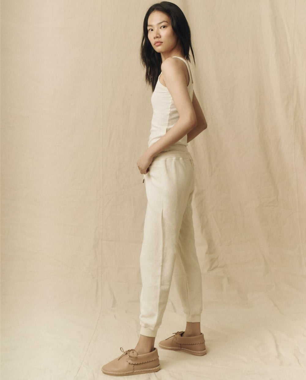 The Great. Tanks | The Slim Tank. Solid Washed White - Women