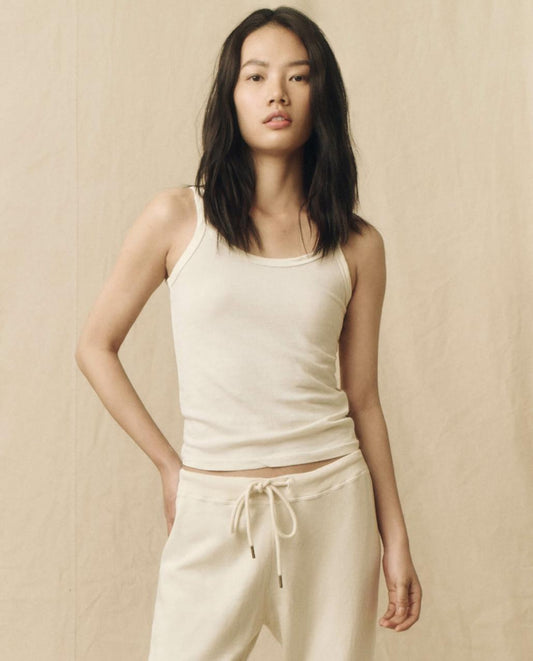 The Great. Tanks | The Slim Tank. Solid Washed White - Women