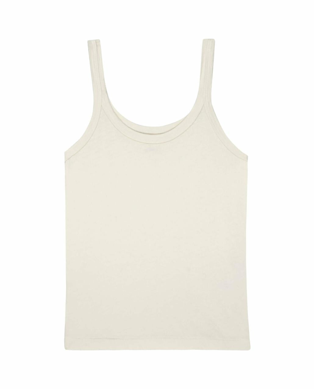The Great. Tanks | The Slim Tank. Solid Washed White - Women