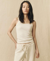 The Great. Tanks | The Slim Tank. Solid Washed White - Women