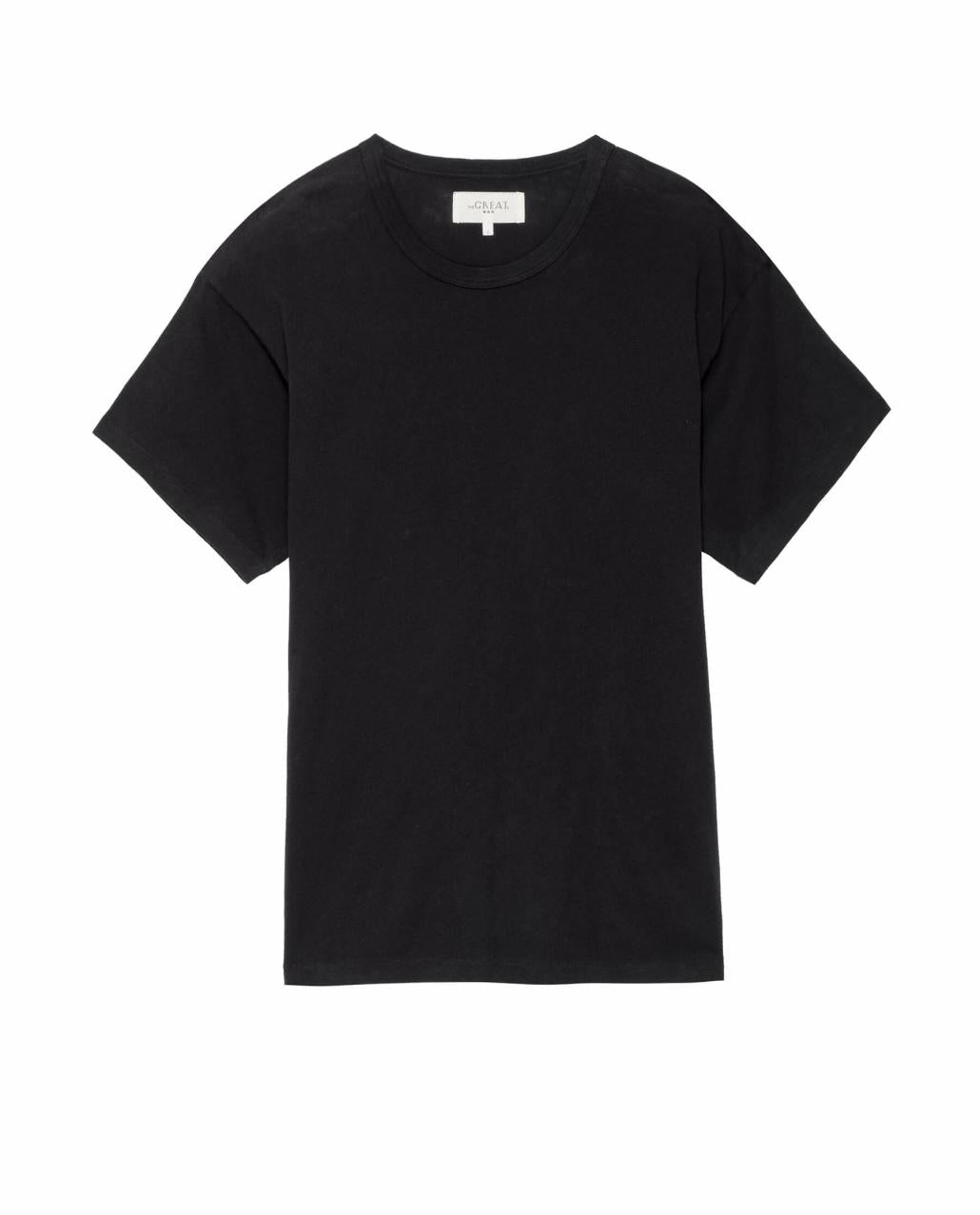 The Great. Tees &amp; Sweats | The Men&#039;s Boxy Crew. Almost Black - Men