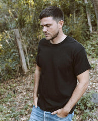 The Great. Tees &amp; Sweats | The Men&#039;s Boxy Crew. Almost Black - Men