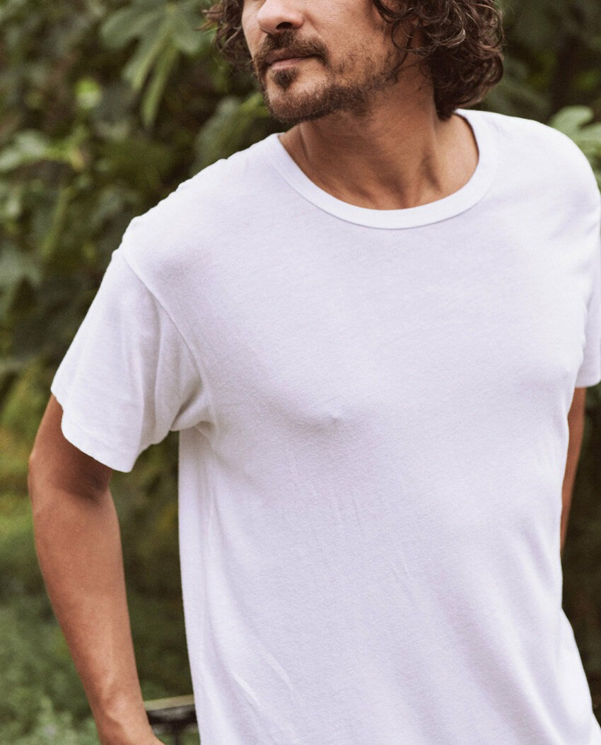 The Great. Tees &amp; Sweats | The Men&#039;s Boxy Crew. True White - Men