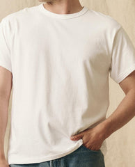 The Great. Tees &amp; Sweats | The Men&#039;s Pure Knits Boxy Crew. Solid True White - Men