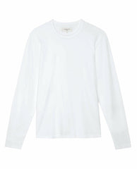 The Great. Tees &amp; Sweats | The Men&#039;s Pure Knits Long Sleeve Slim Crew. True White - Men