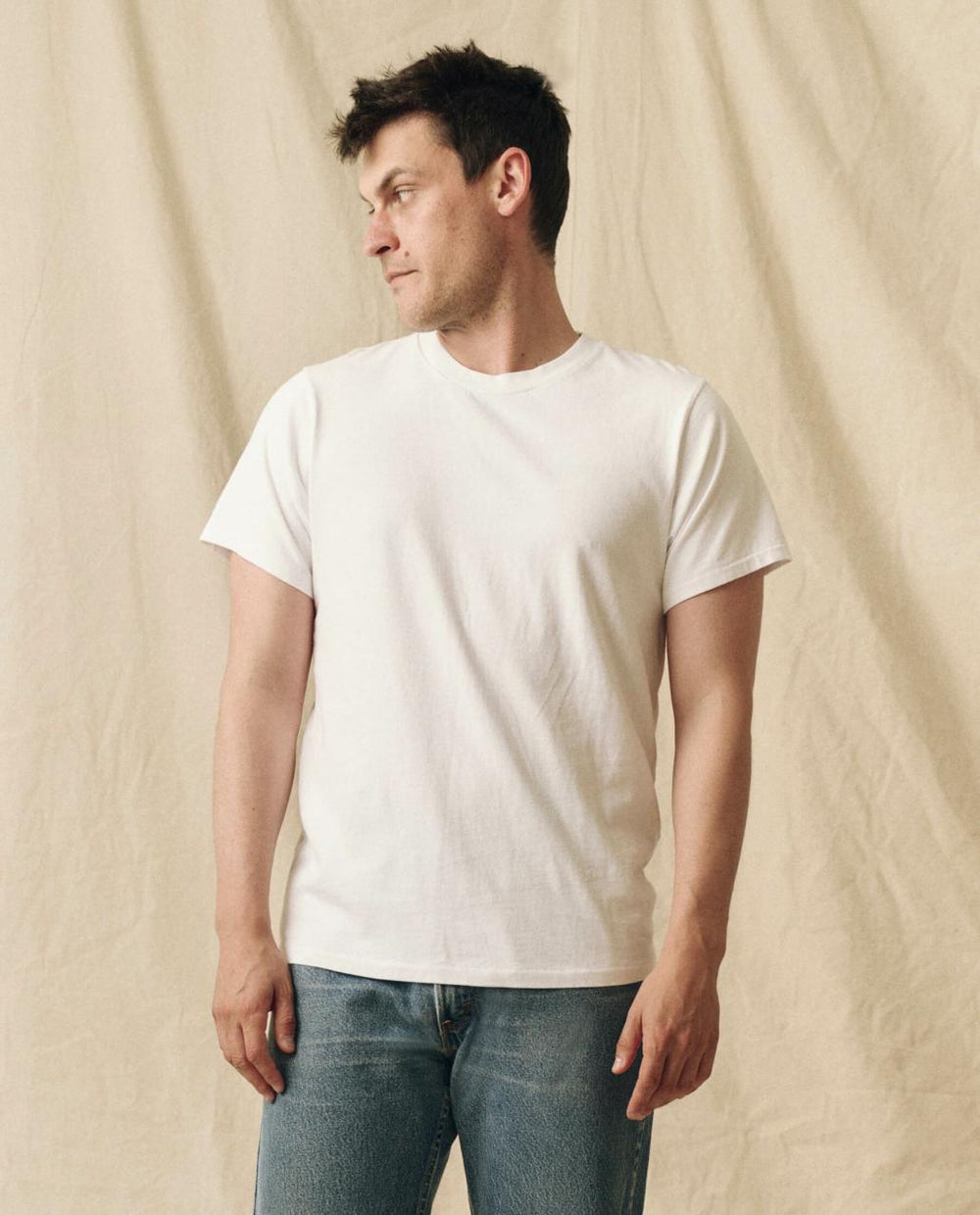 The Great. Tees &amp; Sweats | The Men&#039;s Pure Knits Slim Tee. True White - Men