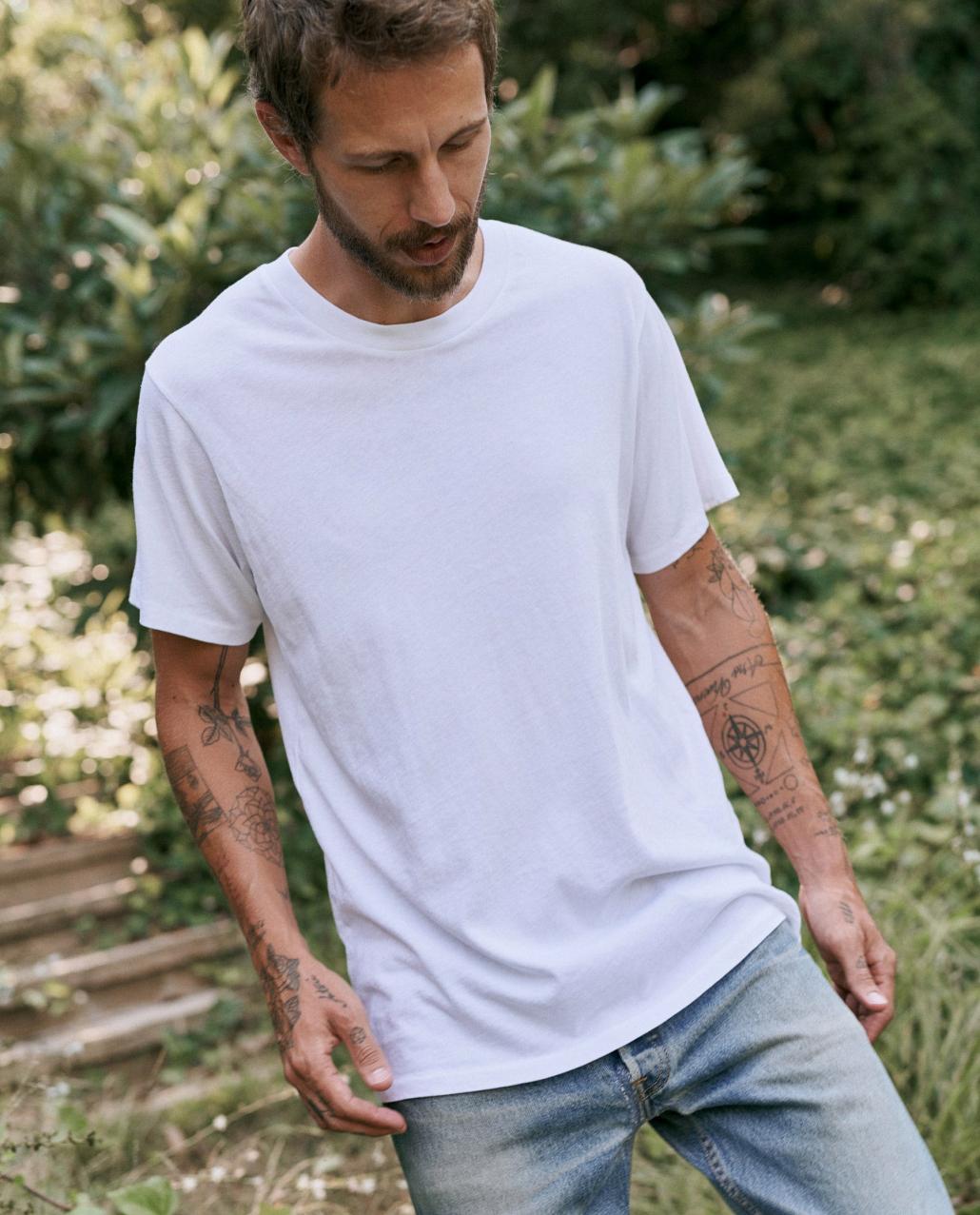 The Great. Tees &amp; Sweats | The Men&#039;s Slim Tee. True White - Men