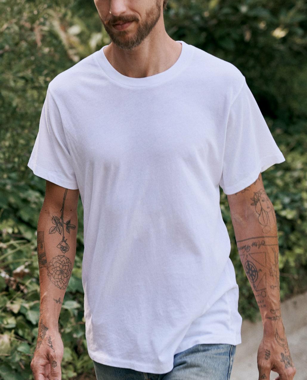 The Great. Tees &amp; Sweats | The Men&#039;s Slim Tee. True White - Men