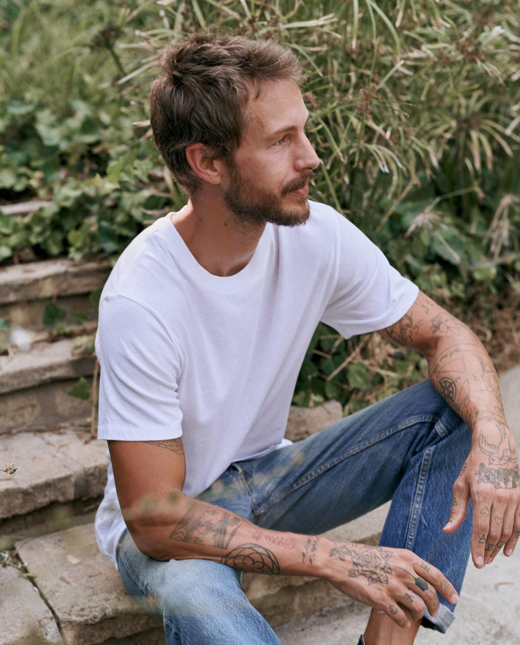 The Great. Tees &amp; Sweats | The Men&#039;s Slim Tee. True White - Men