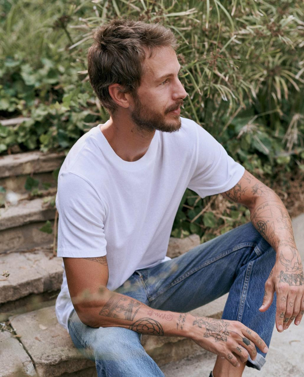 The Great. Tees &amp; Sweats | The Men&#039;s Slim Tee. True White - Men