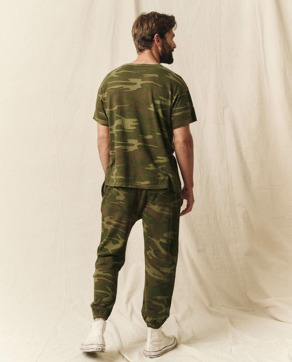 The Great. Tees &amp; Sweats | The Men&#039;s Stadium Sweatpant. Deep Woods Camo - Men