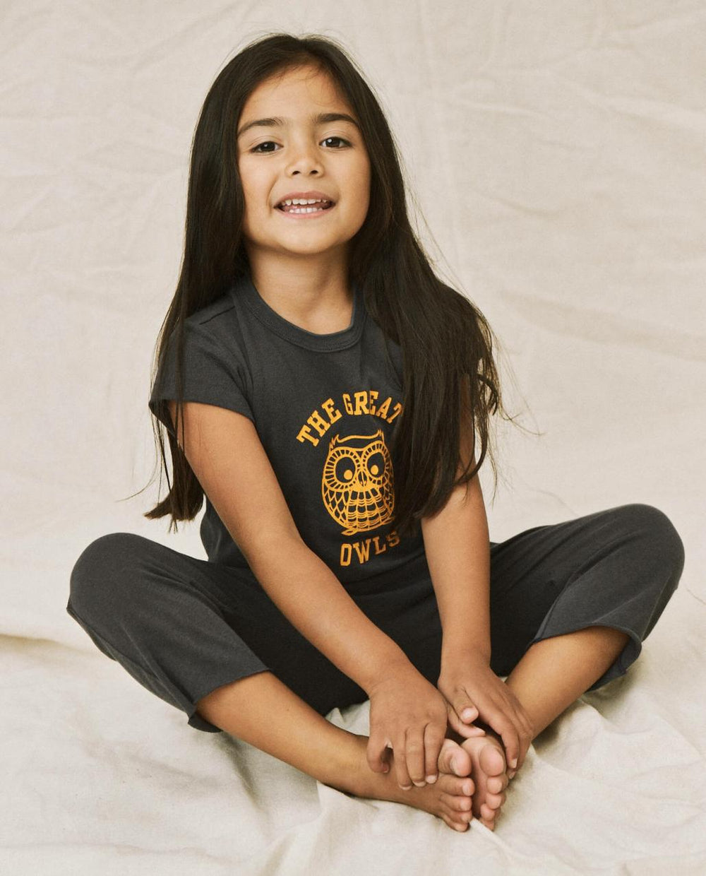 The Great. Tees &amp; Sweats | The Little Boxy Crew. Graphic Navy With Owl Graphic - Kids