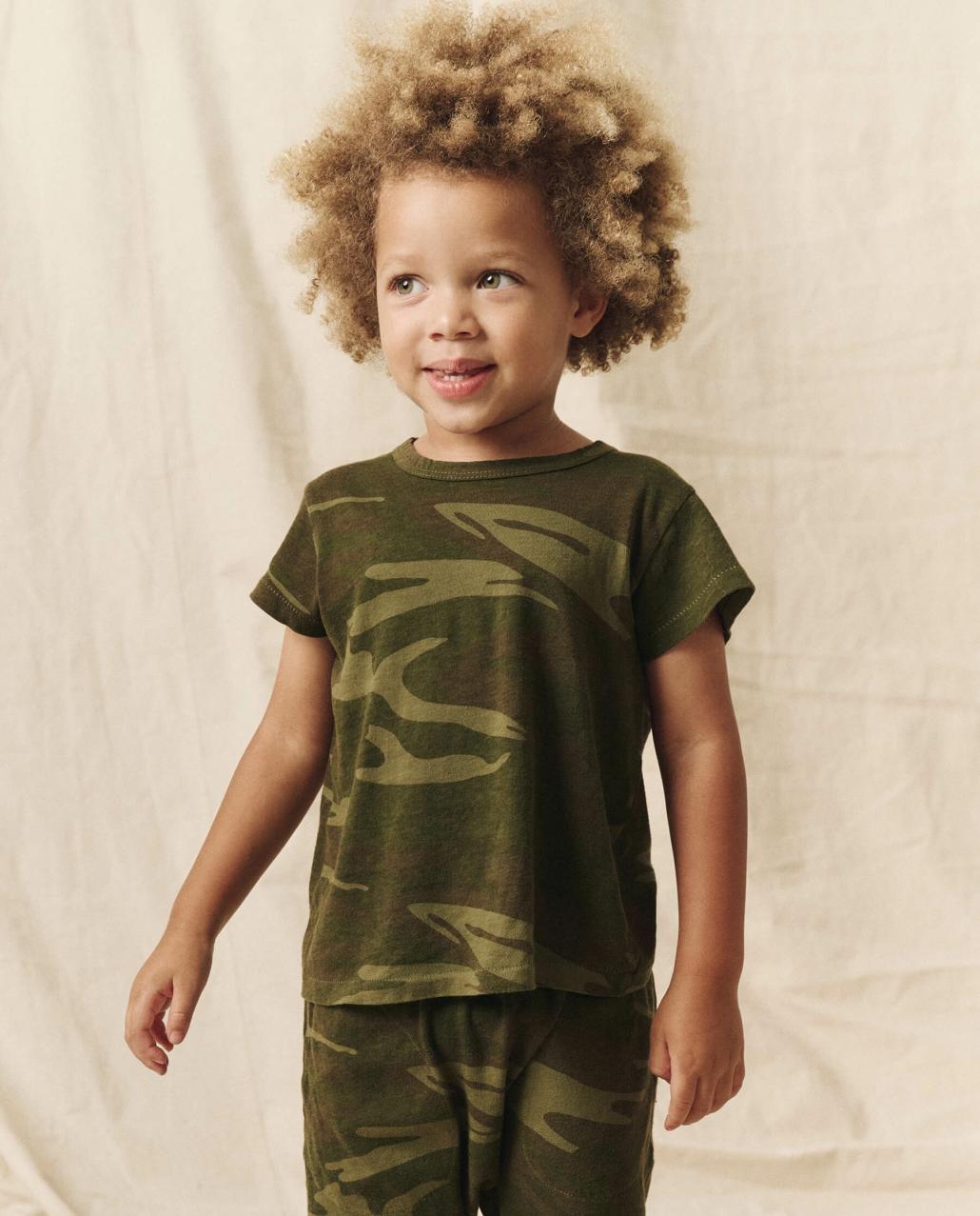 The Great. Tees &amp; Sweats | The Little Boxy Crew. Novelty Deep Woods Camo - Kids