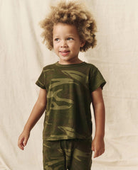 The Great. Tees &amp; Sweats | The Little Boxy Crew. Novelty Deep Woods Camo - Kids