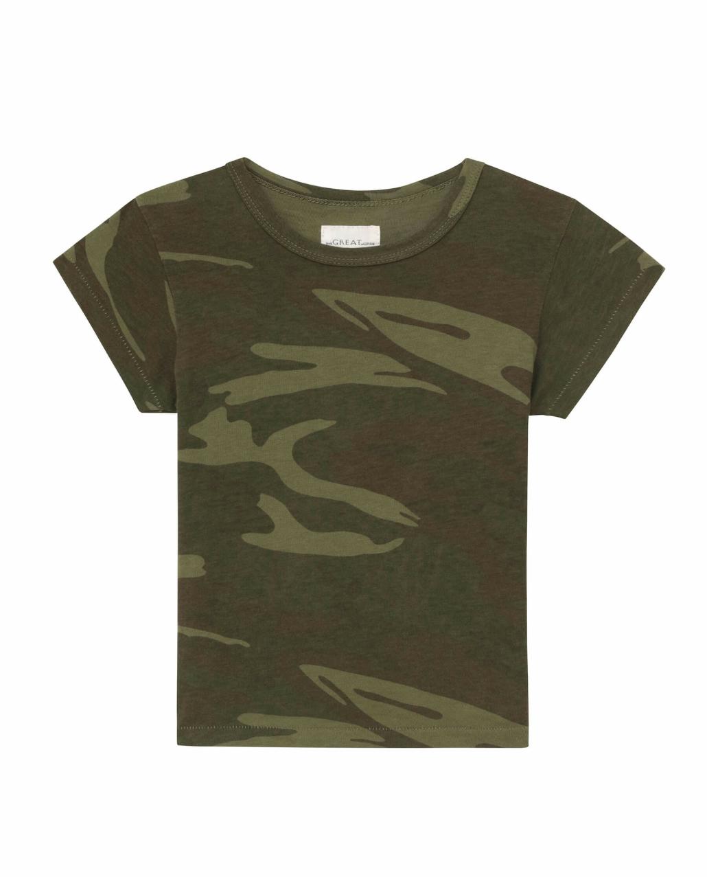 The Great. Tees &amp; Sweats | The Little Boxy Crew. Novelty Deep Woods Camo - Kids