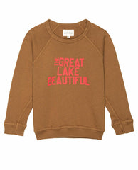 The Great. Tees &amp; Sweats | The Little College Sweatshirt. Bright Maple With The Great Lake Bea - Kids