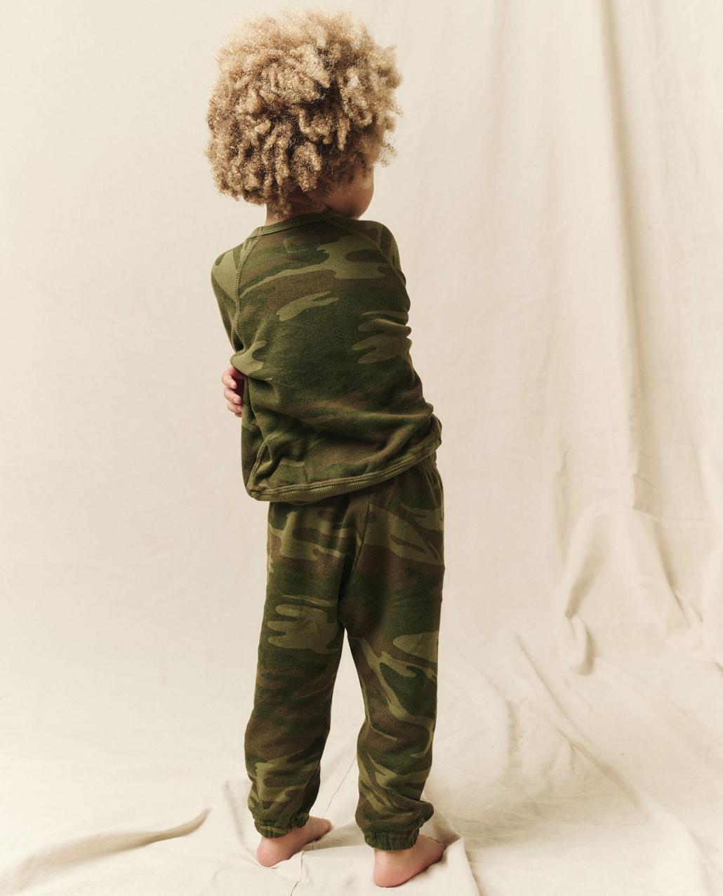 The Great. Tees &amp; Sweats | The Little College Sweatshirt. Deep Woods Camo - Kids