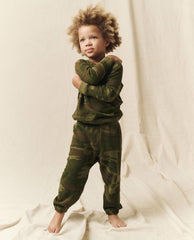 The Great. Tees &amp; Sweats | The Little College Sweatshirt. Deep Woods Camo - Kids
