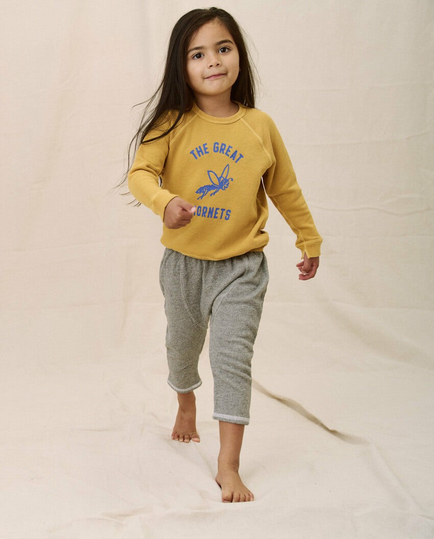 The Great. Tees &amp; Sweats | The Little College Sweatshirt. Graphic Daisy With Hornet Graphic - Kids