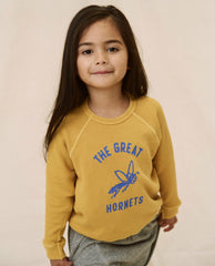 The Great. Tees &amp; Sweats | The Little College Sweatshirt. Graphic Daisy With Hornet Graphic - Kids