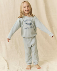 The Great. Tees &amp; Sweats | The Little College Sweatshirt. Graphic Light Sky With Perched Cardi - Kids