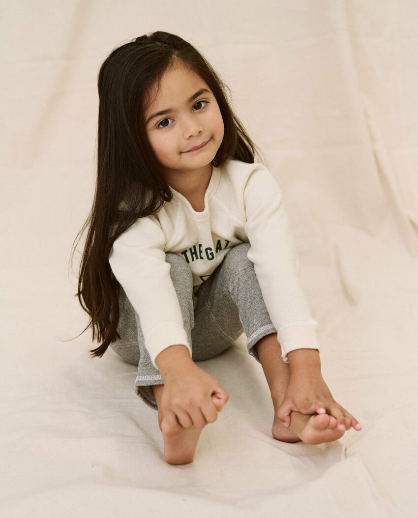 The Great. Tees &amp; Sweats | The Little College Sweatshirt. Graphic Washed White With Hornet Gra - Kids