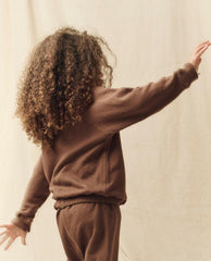 The Great. Tees &amp; Sweats | The Little College Sweatshirt. Hickory With Gaucho Graphic - Kids