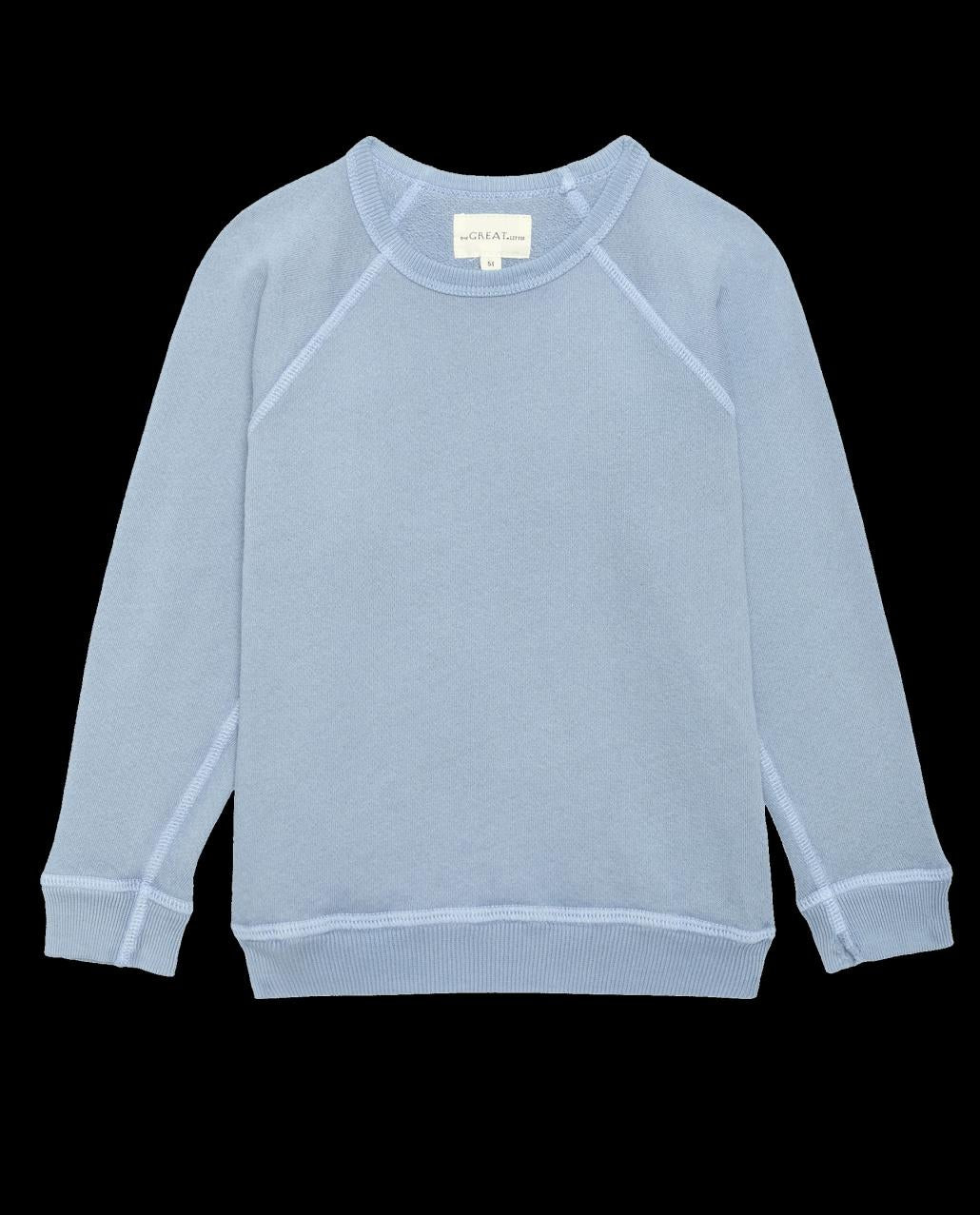 The Great. Tees &amp; Sweats | The Little College Sweatshirt. Solid Big Sky - Kids