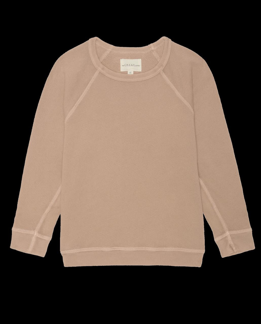The Great. Tees &amp; Sweats | The Little College Sweatshirt. Solid Biscotti - Kids
