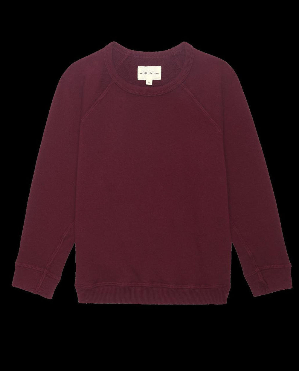 The Great. Tees &amp; Sweats | The Little College Sweatshirt. Solid Plum - Kids