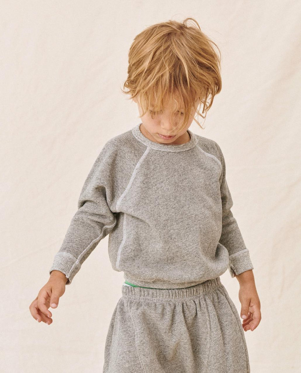 The Great. Tees &amp; Sweats | The Little College Sweatshirt. Varsity Grey - Kids