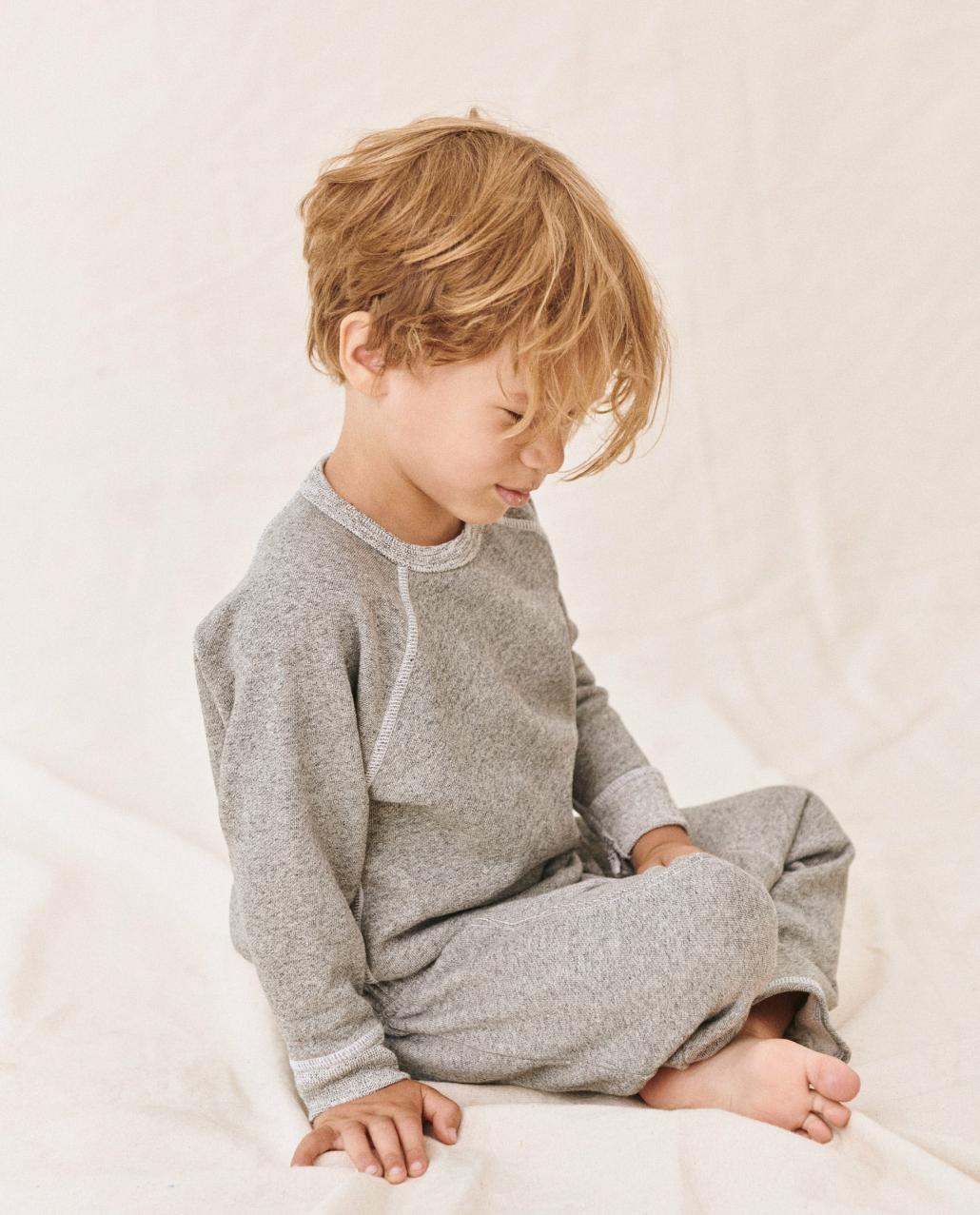 The Great. Tees &amp; Sweats | The Little College Sweatshirt. Varsity Grey - Kids