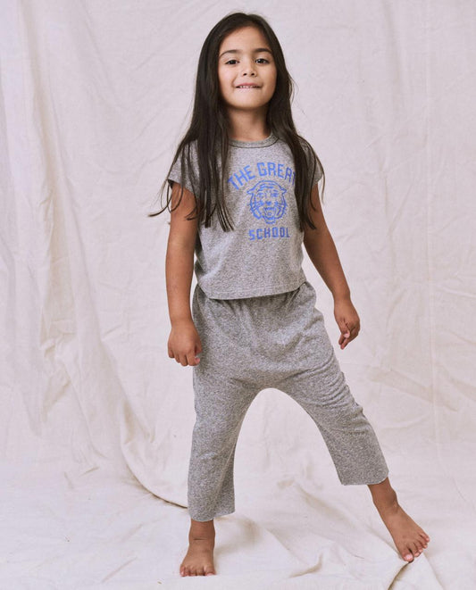 The Great. Tees &amp; Sweats | The Little Jersey Crop. Heather Grey - Kids