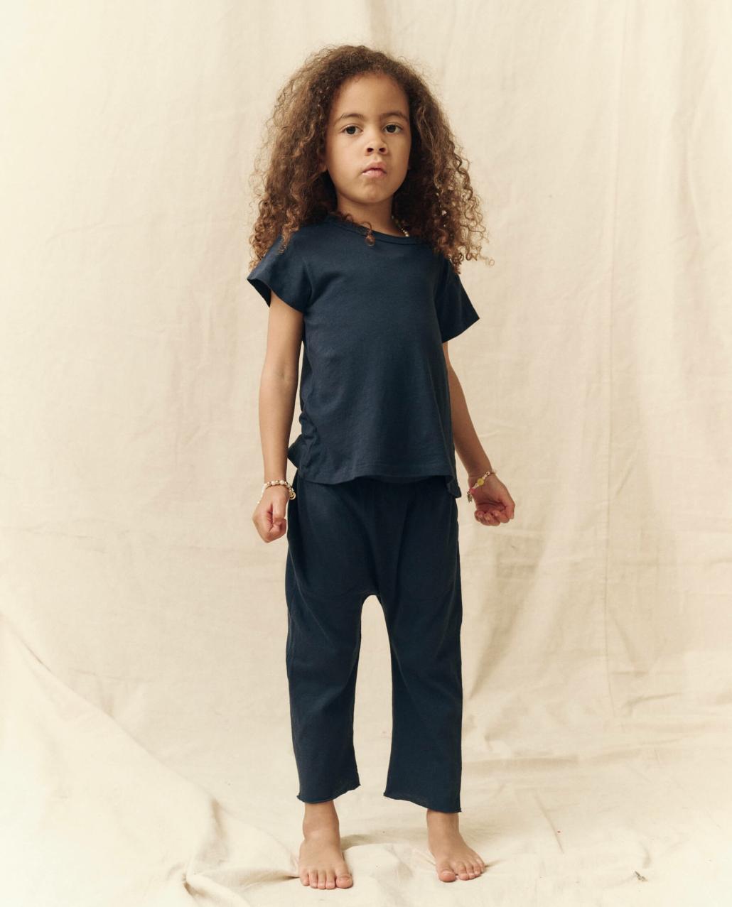The Great. Tees &amp; Sweats | The Little Jersey Crop. True Navy - Kids