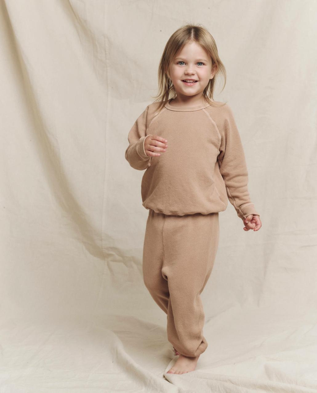 The Great. Tees &amp; Sweats | The Little Stadium Sweatpant. Solid Biscotti - Kids