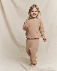 The Great. Tees &amp; Sweats | The Little Stadium Sweatpant. Solid Biscotti - Kids