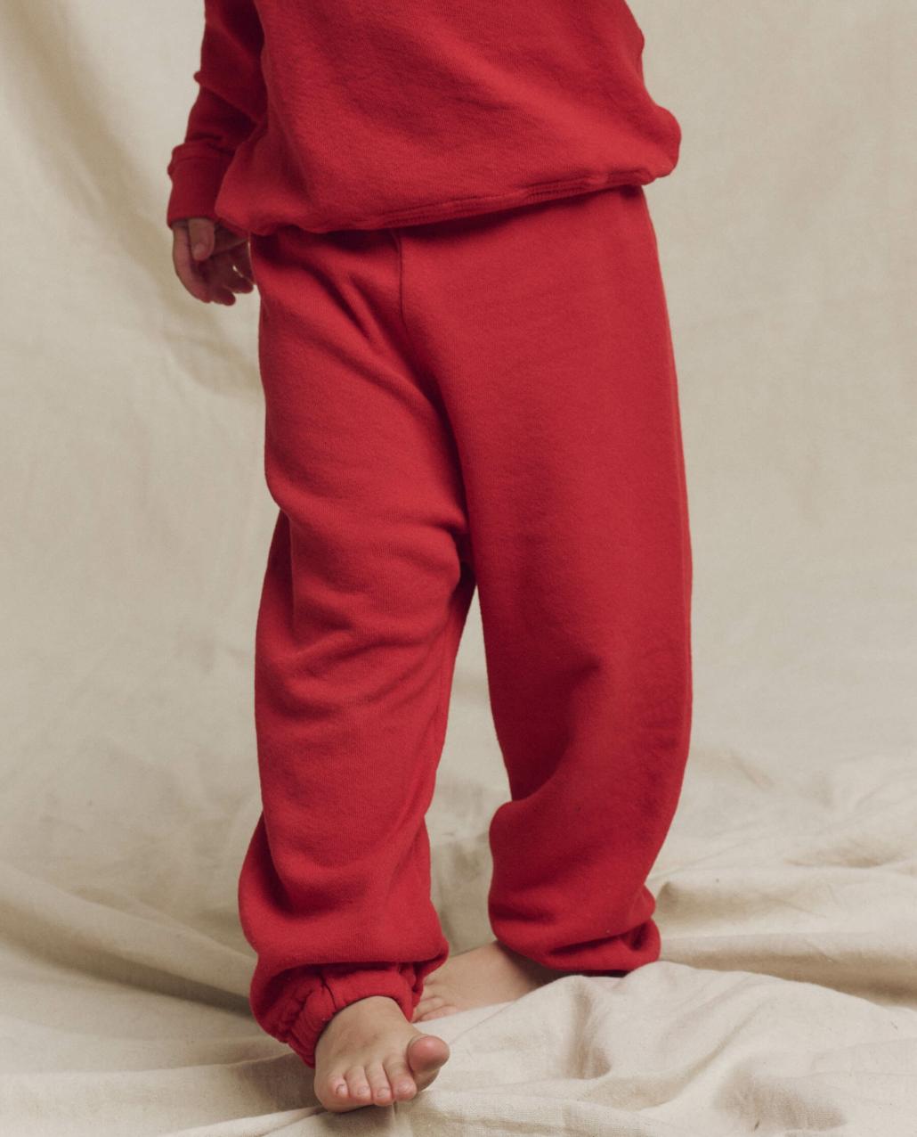The Great. Tees &amp; Sweats | The Little Stadium Sweatpant. Solid Campfire - Kids