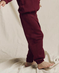 The Great. Tees &amp; Sweats | The Little Stadium Sweatpant. Solid Plum - Kids
