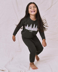 The Great. Tees &amp; Sweats | The Little Stadium Sweatpant. Solid Washed Black - Kids