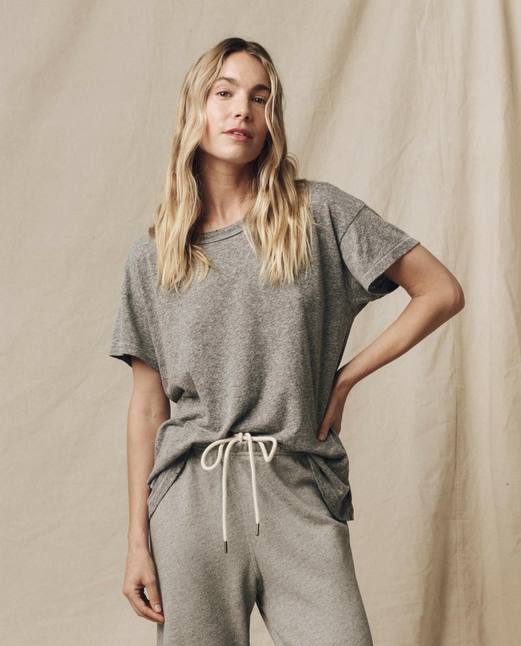 The Great. Tees | The Boxy Crew. Heather Grey - Women