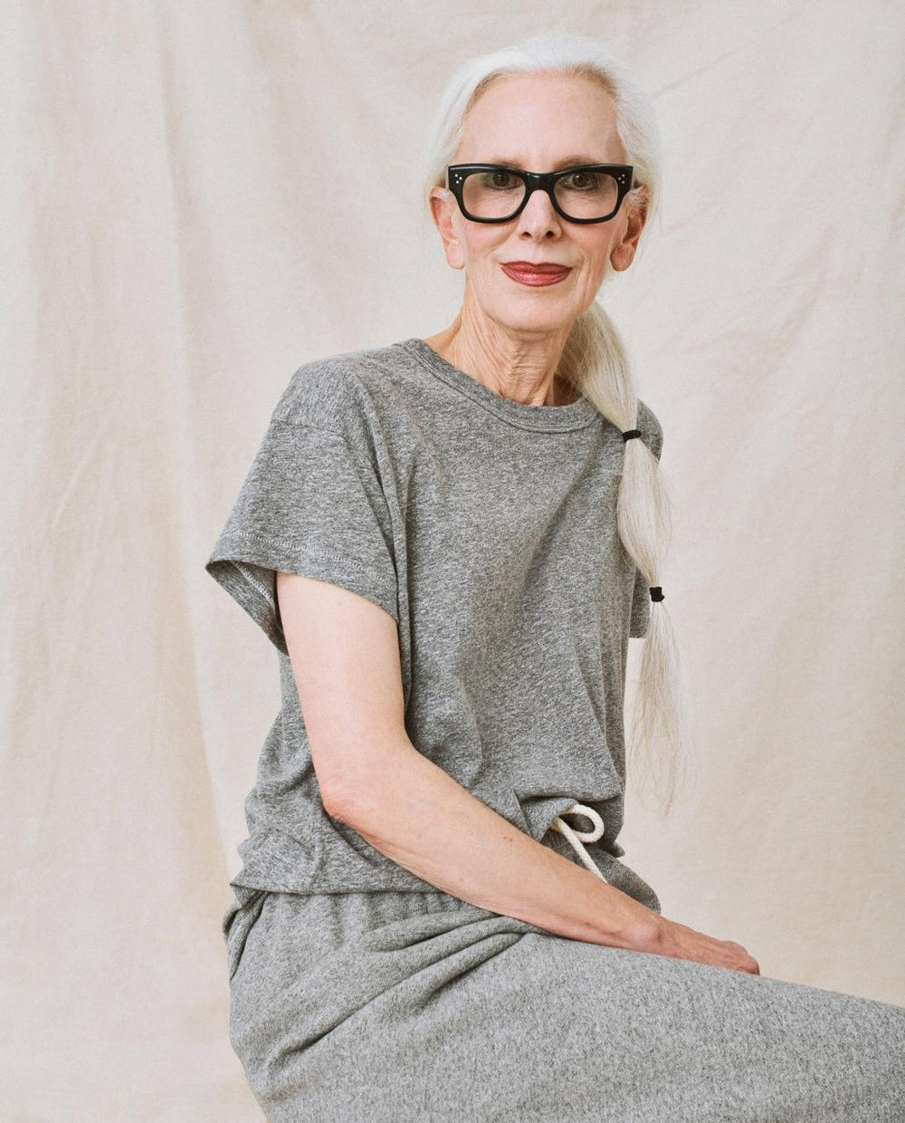 The Great. Tees | The Boxy Crew. Heather Grey - Women