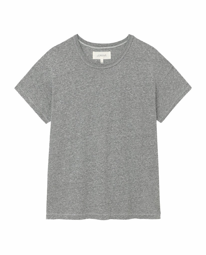 The Great. Tees | The Boxy Crew. Heather Grey - Women